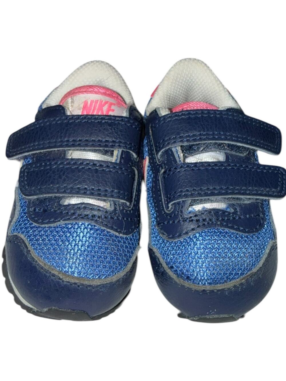 Nike Toddler Sneakers Navy Pink Hook and Loop Closure Size 3C